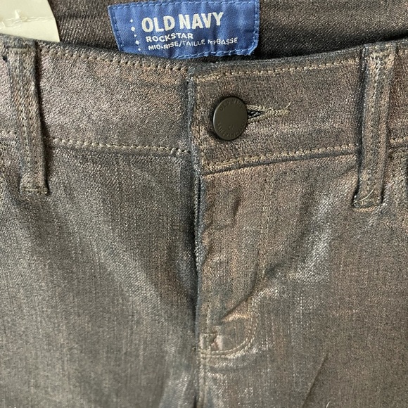 Metallic Mid Rise Skinny Pants - Picture 2 of 5